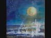 "Moon Pull" mixed media by Lorraine Woodford