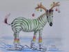 "WInter Stripes" watercolor by Carol Poitras
