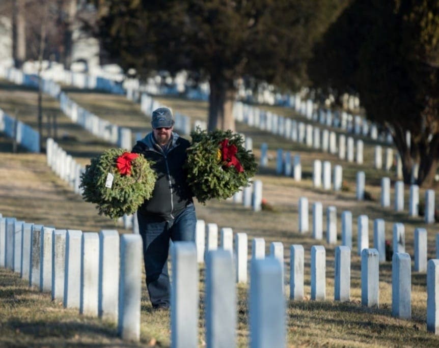 Abraham Lincoln National Cemetery Volunteers for Wreath Removals