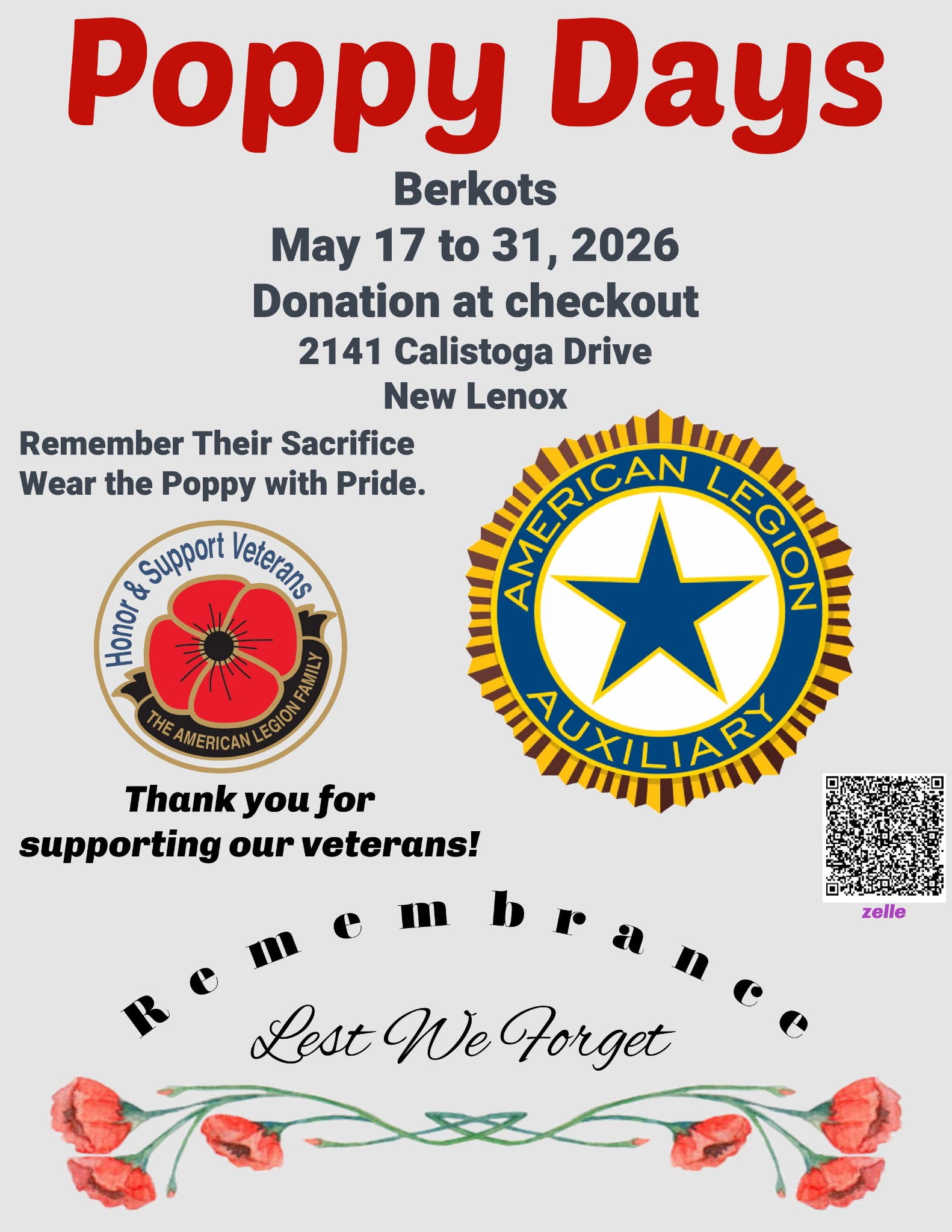 Berkot's Poppy Days 2026!