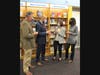 Tom Geoffino, Director of the New Rochelle Public Library;  Dr. Alex Marrero, Interim Superintendent of Schools for CSDNR; Lynn Green, Vice President of the New Rochelle Public Library Foundation; and Dierdra Clarke, President of the NRPL Board of		