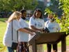 Looking for answers at the Walk of Fame in Ruby Dee Park.