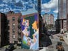 "Changing Perceptions" is the title of this mural by Belin at 347 Huguenot Street, based on Norman Rockwell's "Girl at Mirror."