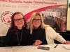 Author Megan Abbott with Cocktails & Conversation host Amy Bass.