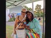 NRCA's Corresponding Secretary Maddali Paci Atallah (left) with fellow Board member Selena Evans at the Summer Sounds Concert Series last August.
