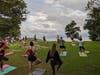 Enjoy free yoga at Hudson Park before the concerts every Wednesday, sponsored by the Hudson Park Children's Greenhouse.