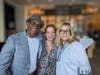 Restaurant owner Alvin Clayton with NRPL Trustee Rhiannon Navin and NRPL Foundation Board member Amy Bass, who was the evening's moderator.