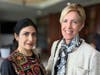 NRCA Board member Zahra Jlayer, owner of the Vanda Gallery, and NRCA Treasurer Karen Keller Selman.