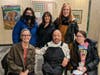 Scott Seaboldt with New Rochelle High School colleagues and students at the Opening Reception