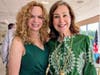 Karen Hessel and Liz Aiello -- colleagues on the Hudson Park Children's Greenhouse Board -- both wore green.