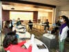 Students met in small groups with teachers and high school facilitators between listening to motivational speakers throughout the day. 