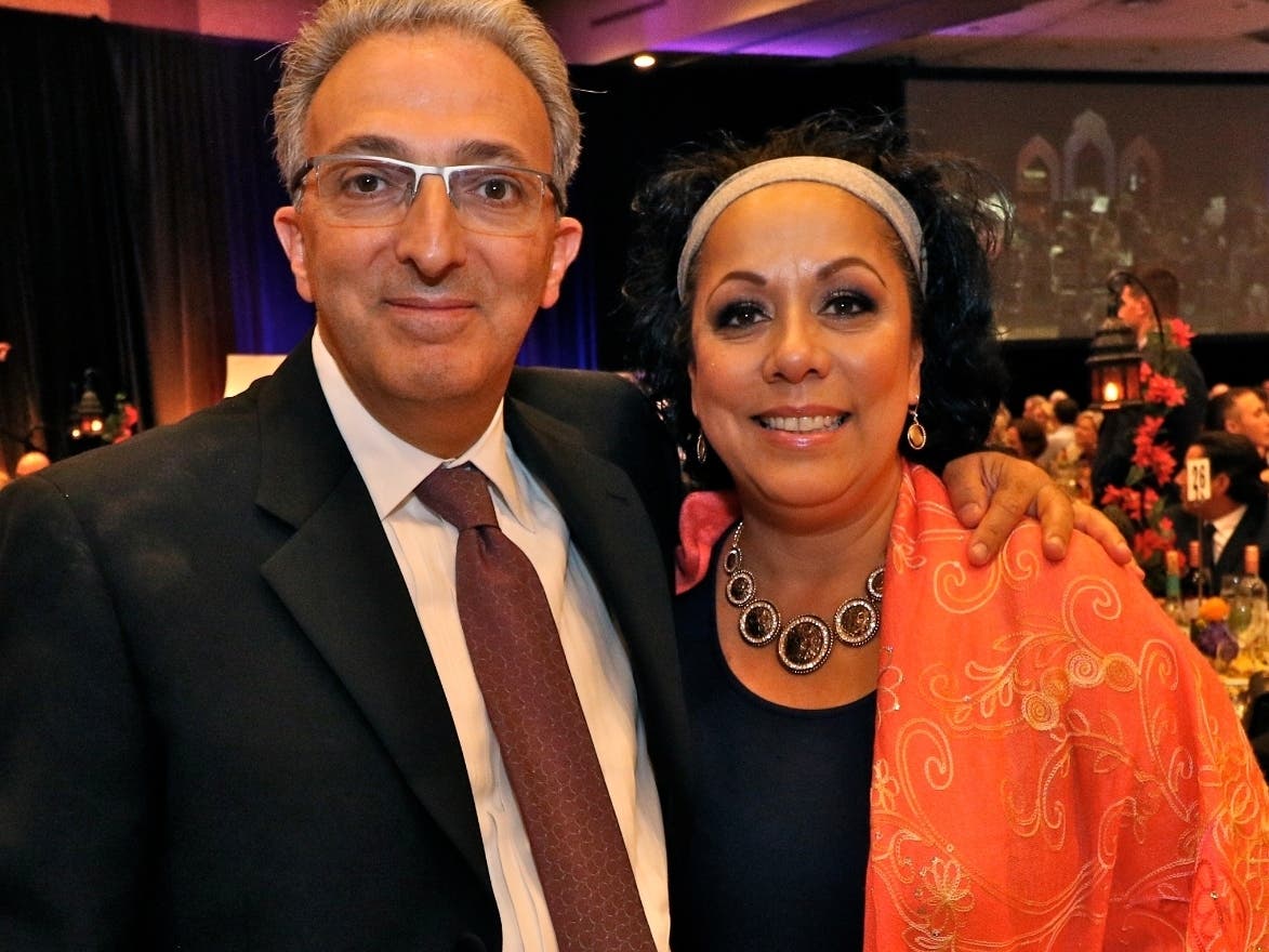 Dr. George Salti, Hinsdale, co-medical director of the Edward Cancer Center and medical director of the Edward Hospital Surgical Oncology program, with his patient, Corina Lopez of Chicago Heights.