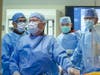 (From left) Drs. Anand Ramanathan, Mark Goodwin, Peter Dejaegene and William Stephan were part of the Edward Hospital team that was first in the Chicago area to use the LOTUS Edge™ Valve System to treat a high-risk patient with severe aortic stenosis.