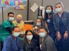 John Mellon, 99 years old, celebrates his 100th birthday (August 29) with the COVID vaccination team at the Edward-Elmhurst Health Center – Downers Grove, 2205 Butterfield Rd. on Aug. 25, 2021.