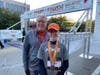 Jack Jennings, 13, from Palatine, with Edward Hospital President & CEO Joe Dant, was the overall winner of the Healthy Driven Naperville 5K with a time of 19:02.
