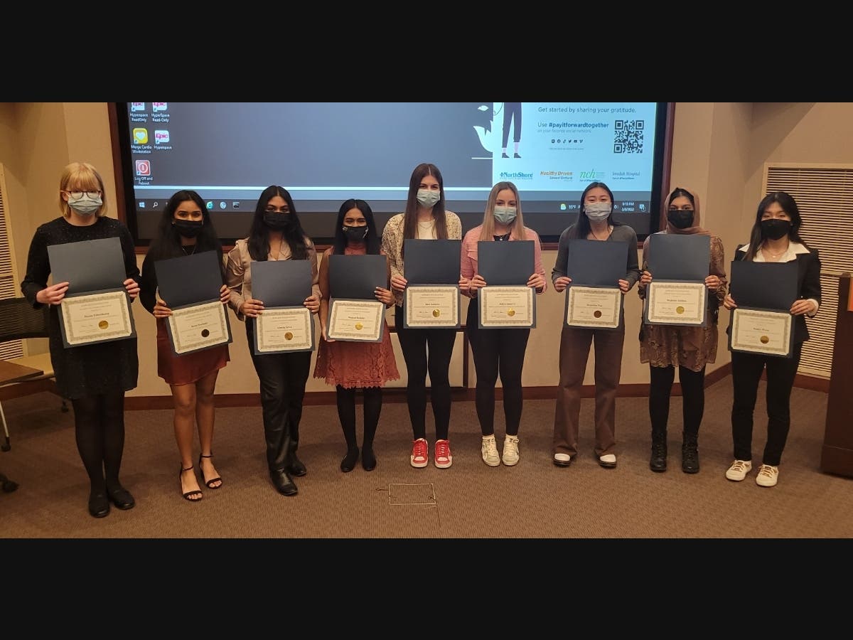 Front (from left): Nicole Eldrenkamp, Sreya Simhadri, Anusha Selva, Sanjana Kamble, Kati Asenova, Sofiya Asenova, Jacqueline Yap, Madeeha Alikhan and Sophia Wang. Not pictured: Joshua Chi, Ansah Khan.