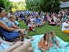Lauren Kolzow of Naperville, holding Abel, with daughters Emma and Cora on the blanket, were among more than 125 people who attended the SHARE Wings of Hope Angel Garden Blessing & Butterfly Release on June 21 at Edward Hospital in Naperville.