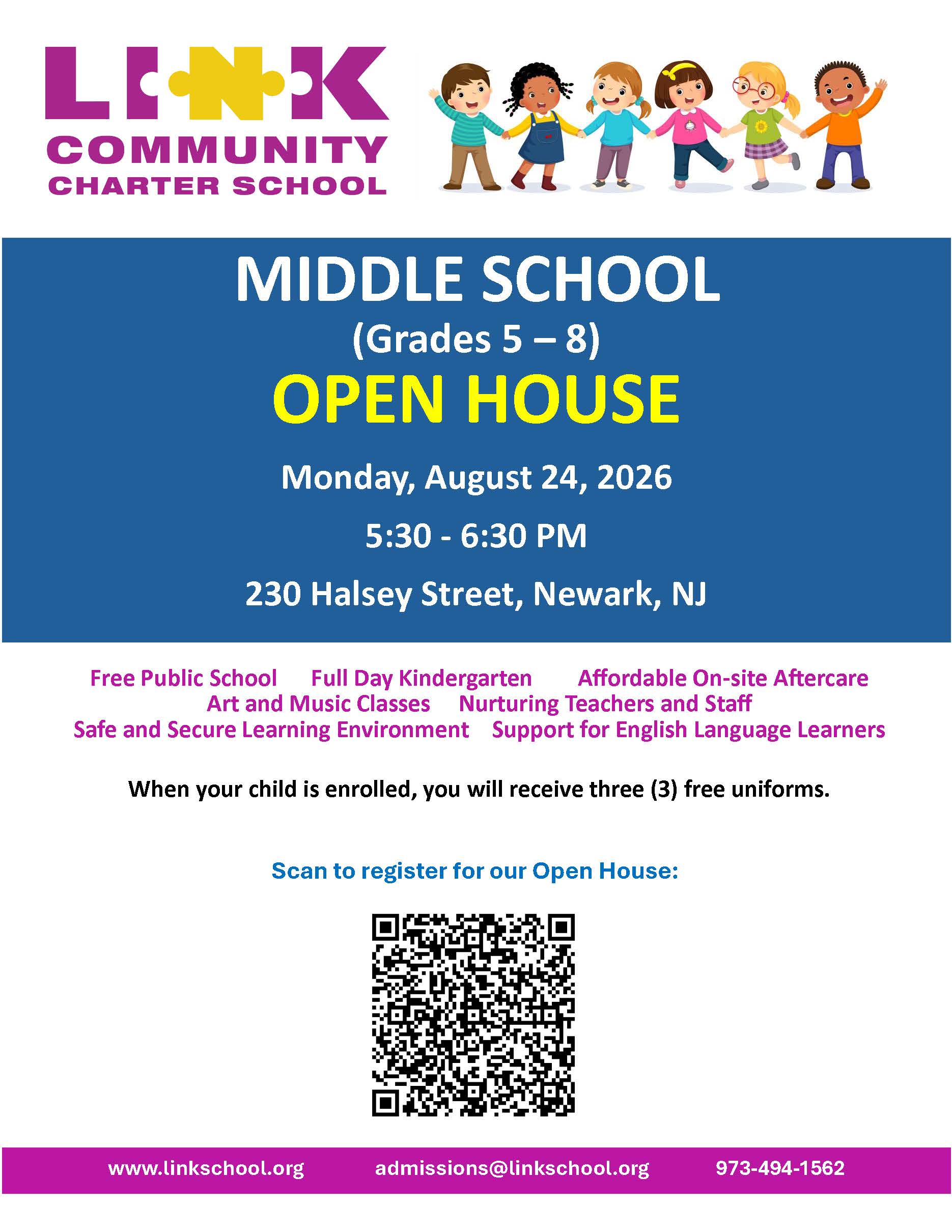 Open House - Middle School (Gr. 5-8) at Link Community Charter School