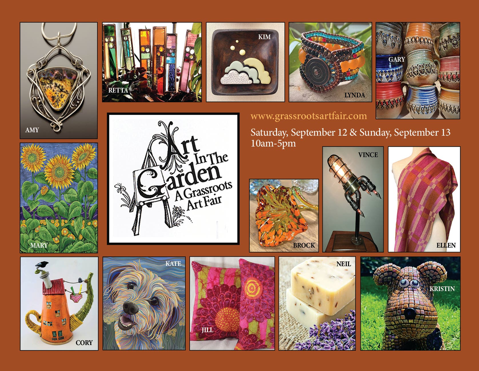 Art in the Garden: A Grassroots Art Fair / www.grassrootsartfair.com 
