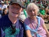 A devout Catholic, Dru Carlson was fanatical in her love of sports. Her eldest child, Don (left), took her annually to watch the Notre Dame Fighting Irish football team play.