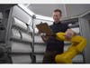 Dr. Luke Hoffman, a registered Pharmacist on staff with HealthWarehouse.com, reviews the company’s RDS Robotic Dispensing technology, part of the Florence, Ky.-based company’s high-volume custom prescription fulfillment system. 