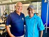Kane County Cougars Owner Dr. Bob Froehlich (left) and WGN Radio “Pet World” host Steve Dale at the radio studio. Dale, who will serve as co-emcee for "Diamonds in the Ruff," will throw out the opening pitch on July 26th at Northwestern Medicine Field.