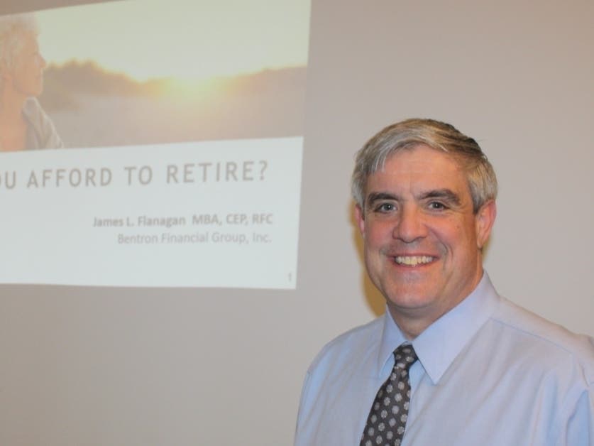 Dr. Jim Flanagan founded Bentron Financial Group in 2001. He has provided financial guidance to people at or near retirement age for over 30 years and is the author of "Packing For Retirement: A Practical Guide to Prepare for Retirement at Any Age."