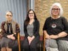 Seated on either side of Dr. Lydia Manning of the Celebrating Seniors Coalition, Gail Zelitzky (left) and Catherine Marienau provided insights Thursday that were inspired by their 230 guests since they launched "Women Over 70: Aging Reimagined."