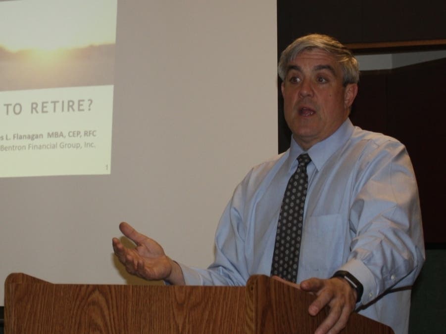 The Oct. 17 Fountaindale Public Library session by Dr. Jim Flanagan of Bentron Financial Group covers estate planning from beginning to end, including the need to plan, the most common planning techniques and the documents involved throughout the process.