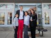Divya Behl and her husband. Dr. A. Rishi Behl, along with their two children outside the Engineering Building on Nov. 14th. Dr. Behl is an orthopedic surgeon whose work includes serving as head team physician for NIU athletics.
