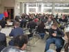 Bernie Luecke, NIU's Rockford Outreach and Partnerships Manager, speaks to students. Later, many took tours of the Rock Valley College campus.