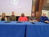 Panelists, from left, were Jamie Knowler, Hayden Brown, James Howell, Lucas Beveroth and Joel Thompson. 