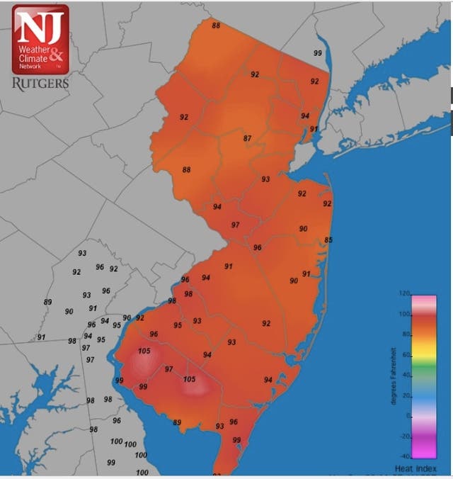 NJ Weather: Hazardous Outlook, 105 Degrees For Summer's Last Gasp ...