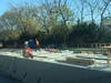 Photos show that work on the bridge is continuing. 