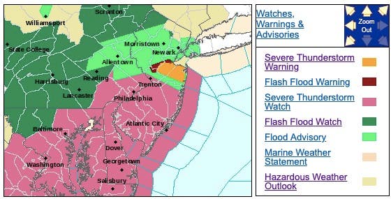 Severe Thunderstorm Watch In 13 NJ Counties | Brick, NJ Patch