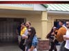 The "Jersey Shore" cast eventually made up, and they're later seen walking in front of the rest room at Jenkinson's with cameras on them.