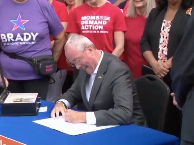 NJ Gov. Murphy took a major step toward cracking down on guns, retailers and banks on Tuesday.