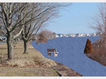 Here's how Lake Como, south of Belmar, would look if sea levels rose 3.6 feet.