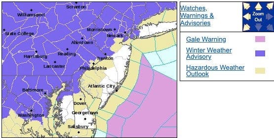 Winter Weather Advisory In 11 NJ Counties As Storm Threat Reduced ...