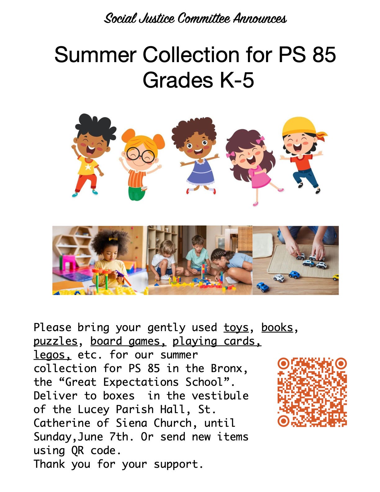 PS 85 Summer Needs