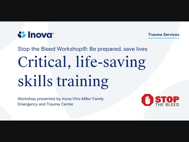 Inova Loudoun Hospital hosting Stop the Bleed™ workshop | Leesburg, VA ...