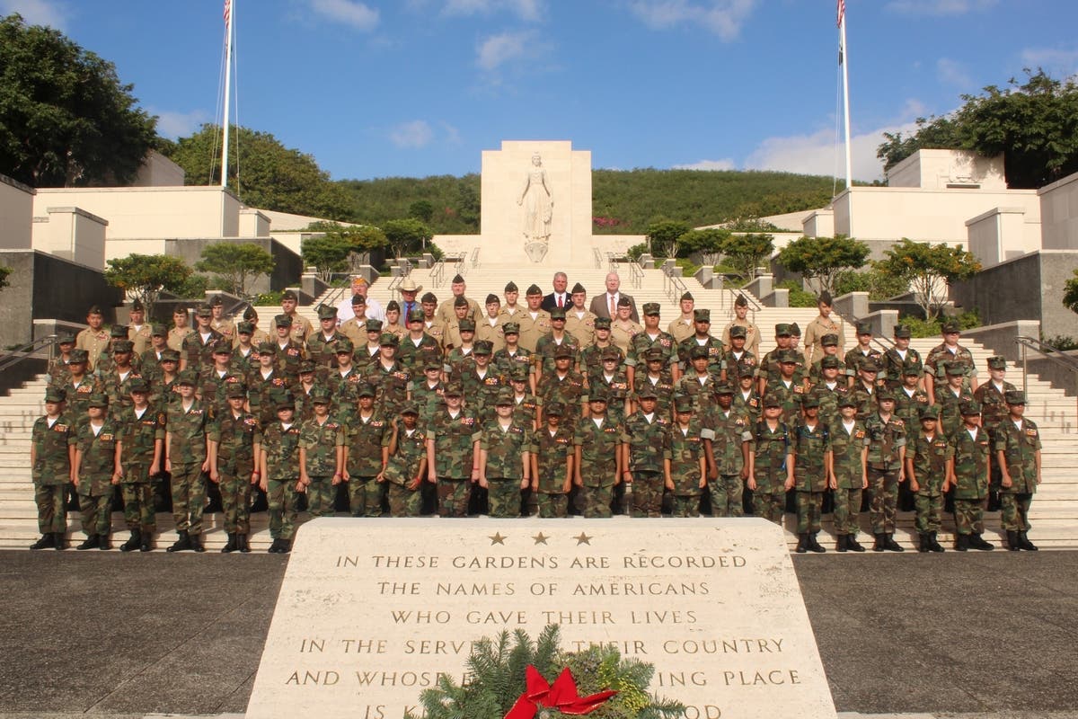 One hundred fifty youth members of the Young Marines from 25 separate units throughout the United States traveled to Hawaii to participate in the 76th anniversary Pearl Harbor Day Remembrance.