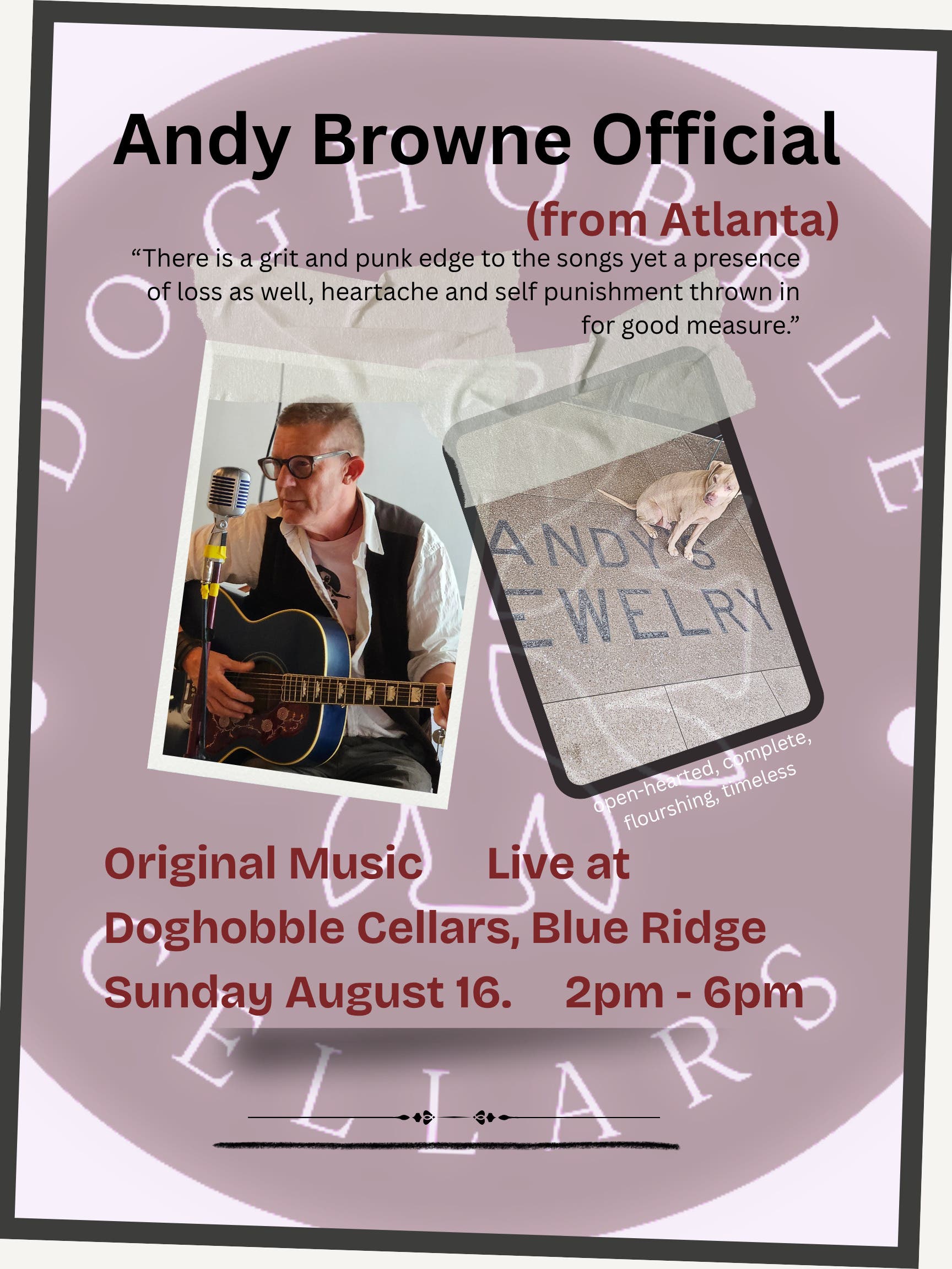 Live Music in Blue Ridge w Andy Browne
