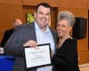 GLMV 2021 Chairman Steve Kopala, Northwestern Mutual; GLMV Immediate Past Chair Karen Kay Lavris, Glacier Ice Arena at 2019 GLMV Membership Gala.