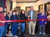 Owner Talia Purrazzo cut the ribbon at their lovely and serene new office space with Village of Mundelein Mayor Steve Lentz, business and community