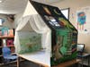 The painted tent will be the centerpiece for the children's reading area at the Anza Valley Community Library.