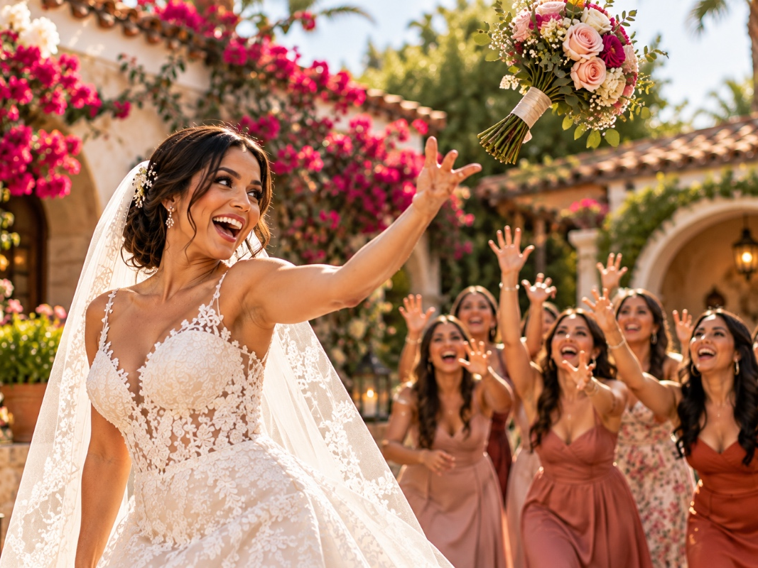 Is tossing the bouquet still a thing?