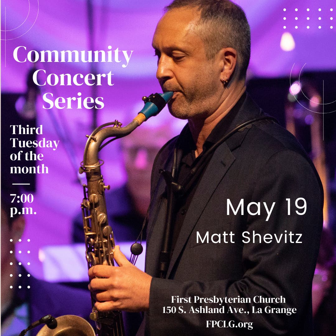Community Concert Series: Matt Shevitz, saxophonist/clarinetist