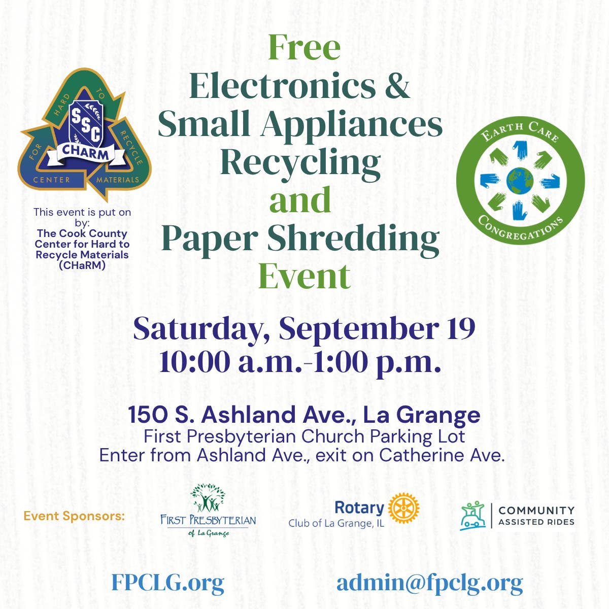 Free Electronics Recycling and Paper Shredding Event