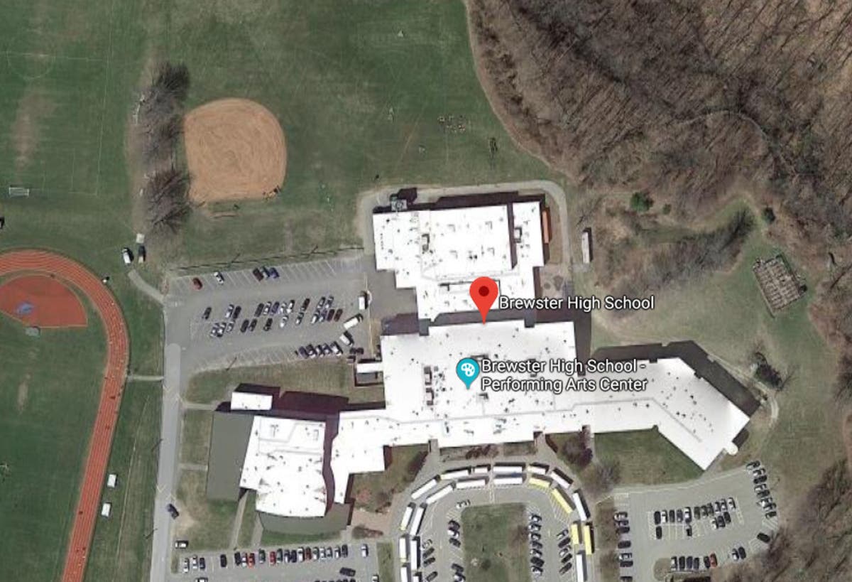 The baseball field at Brewster High School was vandalized.